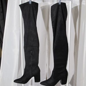 Steve Madden Larah Black Over Knee Boot